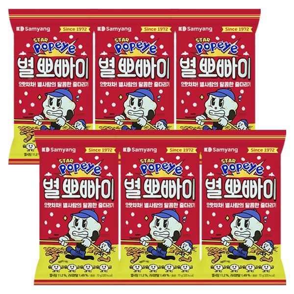 삼양 별뽀빠이 72g x6 옛날 과자 라면