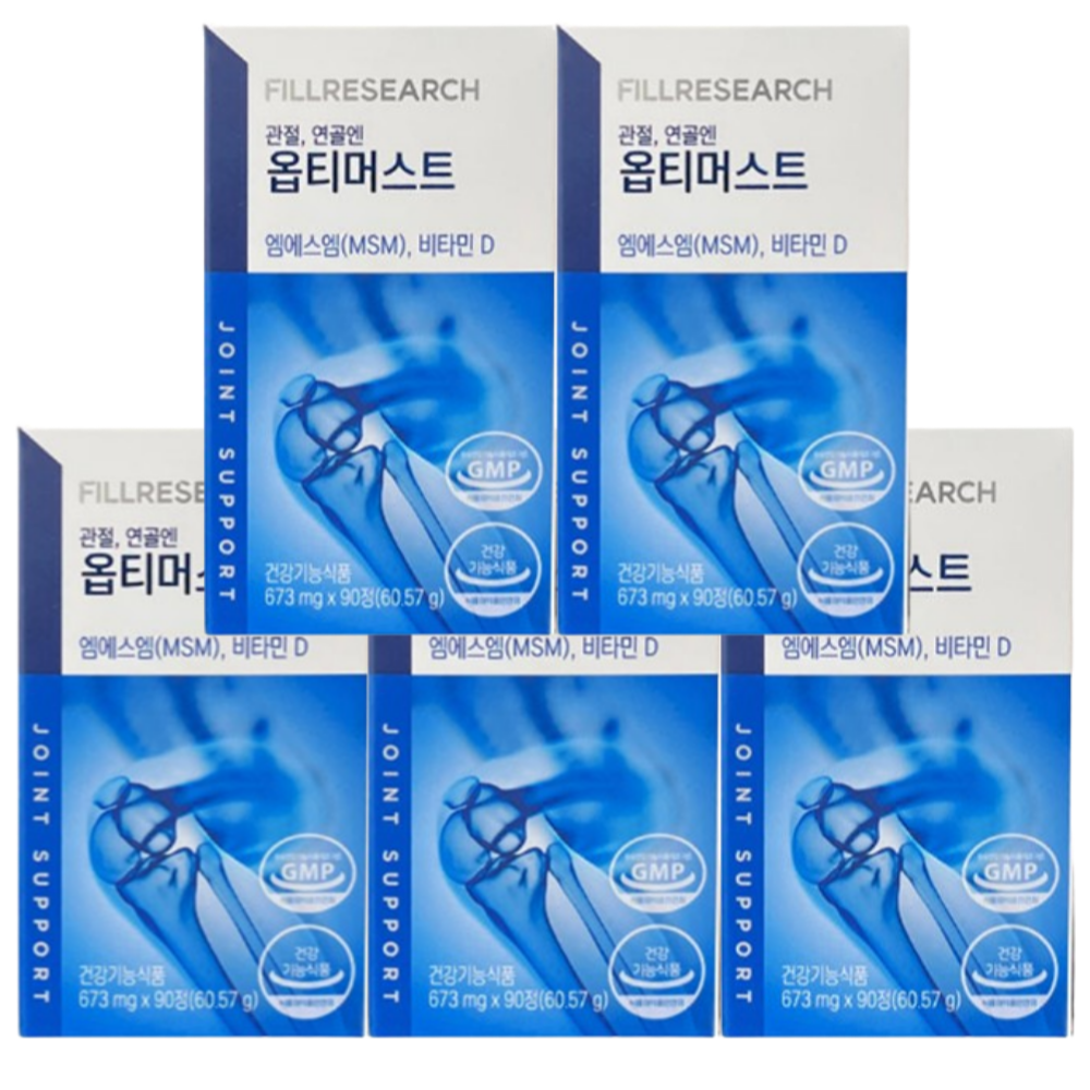 한국씨엔에스팜 필리서치 옵티머스트 관절 연골엔 MSM 90정 x 5개