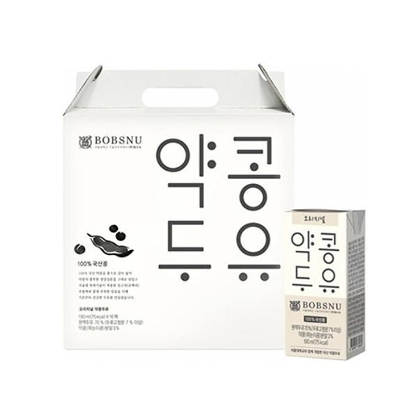 [오늘출발] 오피스디포 서울대 밥스누 오리지널 약콩두유 190mlx16개입