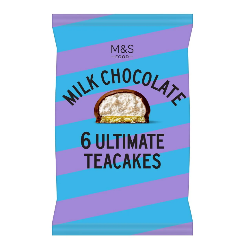 6개입 4개 M&S 얼티멧 밀크 초콜릿 티케이크, M&S 6 Ultimate Milk Chocolate Teacakes