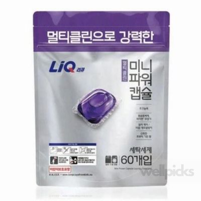 웰픽스 애경 리큐 캡슐 세탁세제 60입 캡슐세제대용량 냄새제거세탁세제 초고농축세탁세제