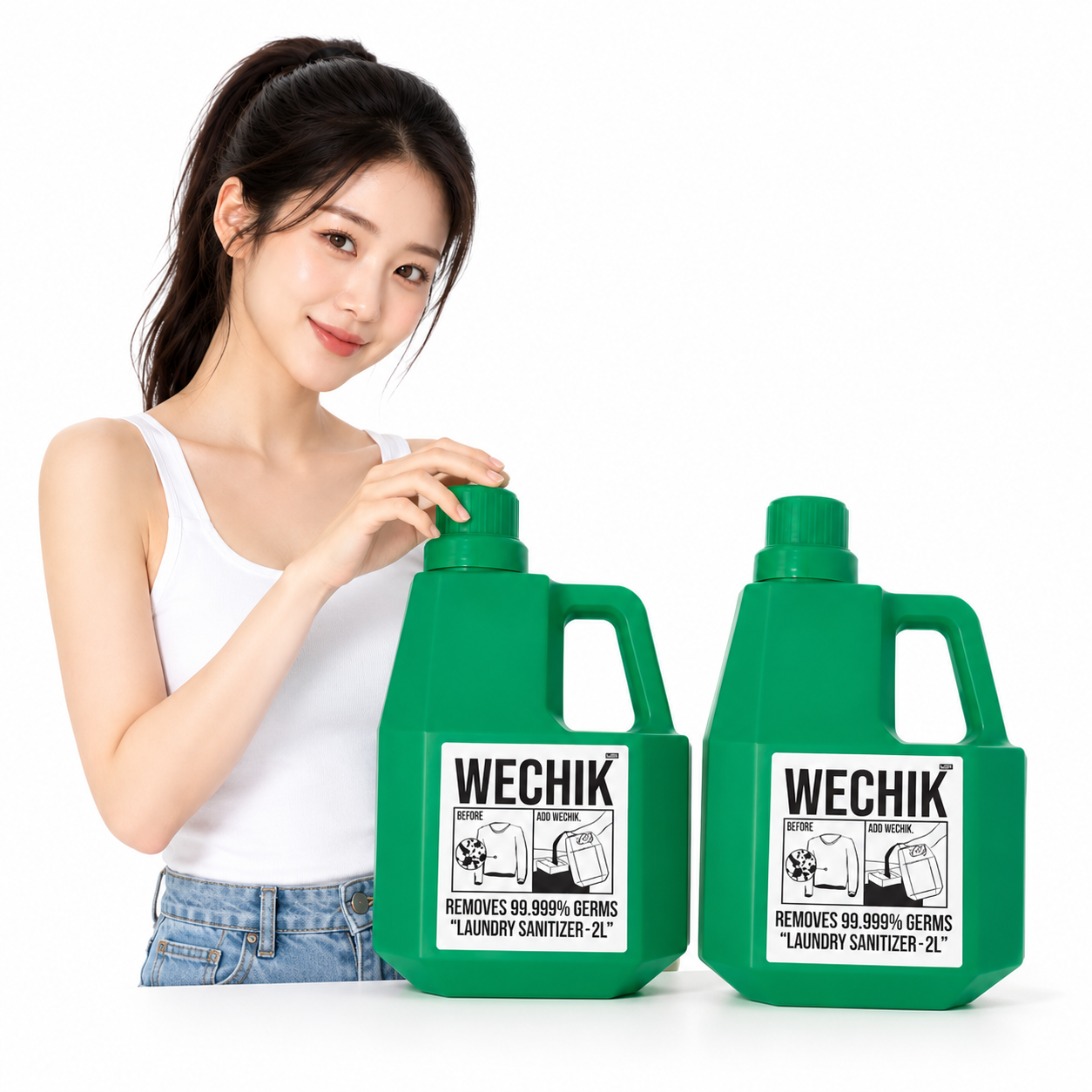 위칙 소독 섬유유연제 무향, 2L, 2개