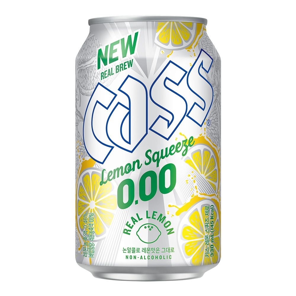 카스 0.00 레몬스퀴즈 제로 330ml x 48캔 무알콜 맥주 맛