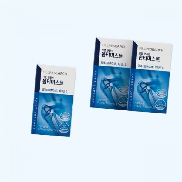 필리서치 옵티머스트 관절 연골 뼈 비타민D 옵티 OPTI MSM 건강식품 90정 3개 연골엔 673mg x 5123144