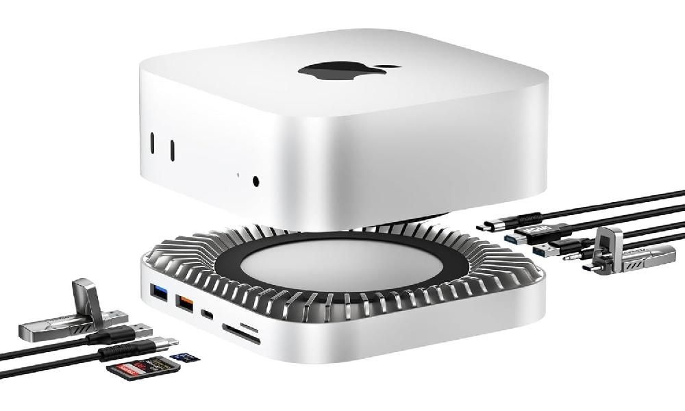 [해외] Mac mini M4/M4 Pro 도킹 스탠드 HDMI USB-C 허브 10-in-1 확장