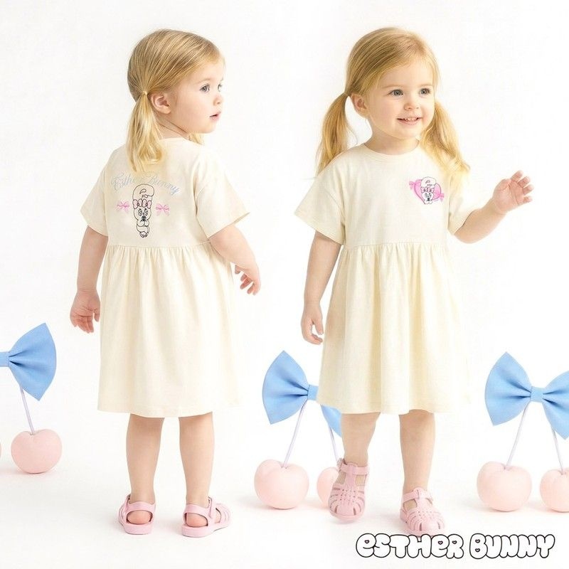 에스더버니리틀 에스더버니리틀 [정상가 41,900원] 리본럽미데일리원피스