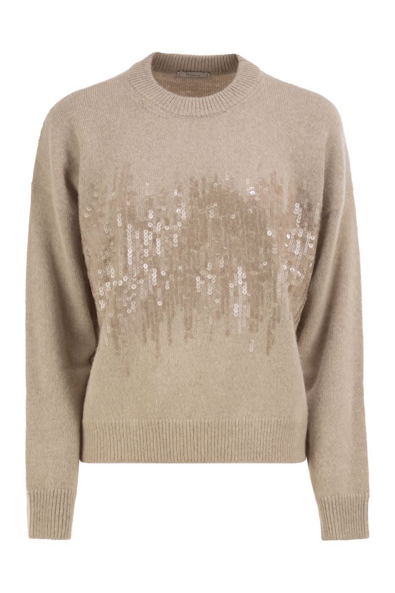 블루마이크 26FW Peserico Crew-넥 점퍼 with sequins in alpaca blend A99835F07RL9100L44