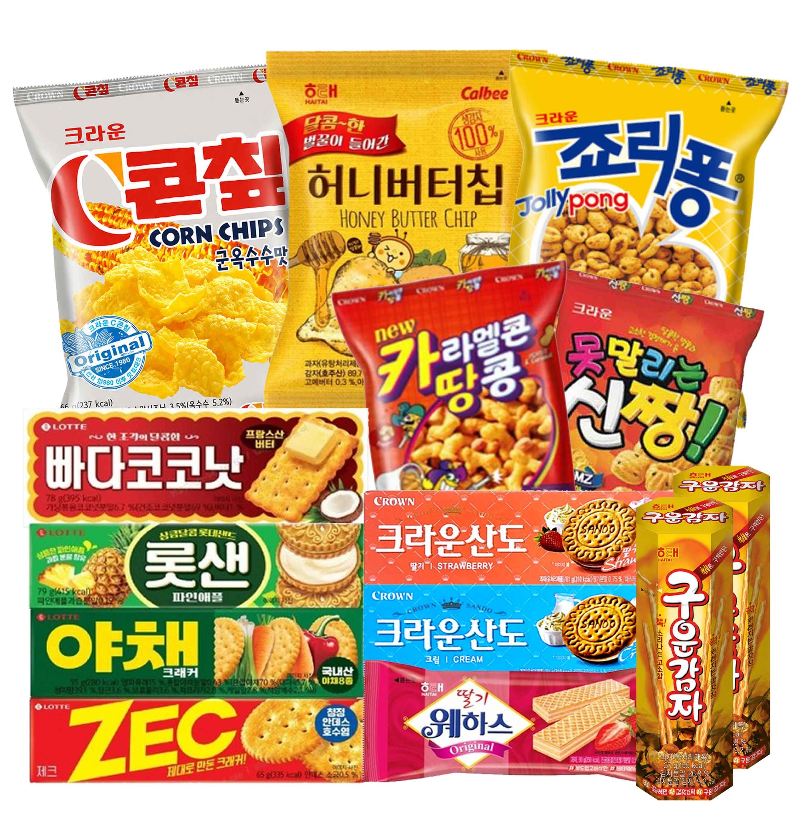 [롯데온] 크라운&해태&롯데 인기과자 14봉세트 A형 (10,990원/무...