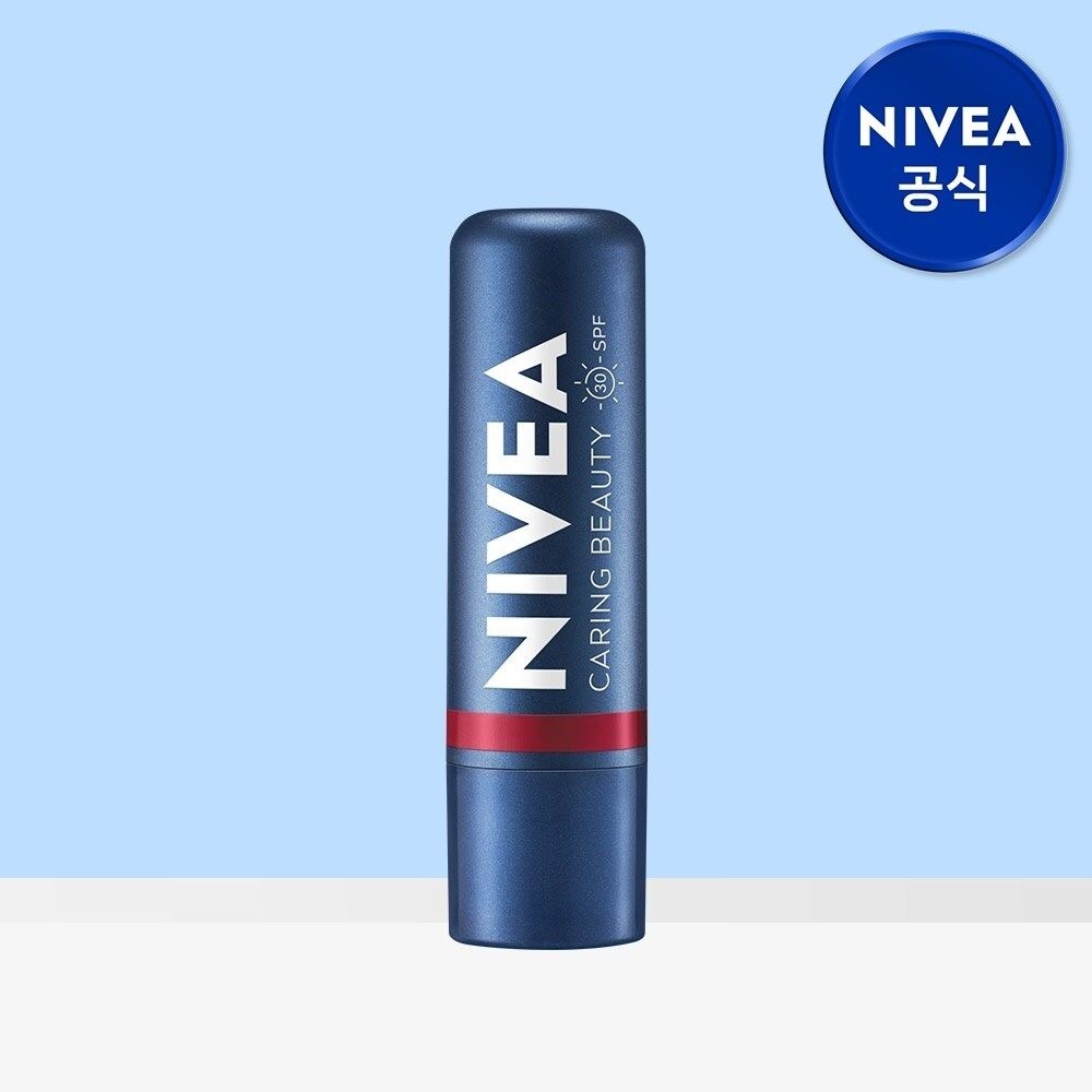 Beiersdorf Co. Ltd. 니베아 케어 앤 컬러 립밤 딥레드 4.8g 1개