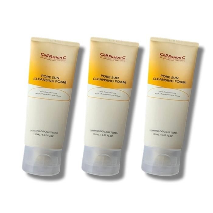 셀퓨전씨 포어 썬 클렌징 폼 150ml  3개