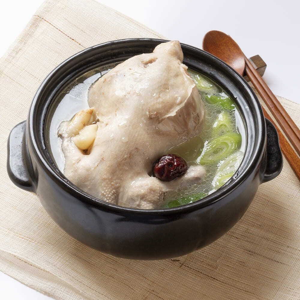 [(주)천암푸드]국내산 닭 한마리 프리미엄 부뚜막삼계탕 1kgX4팩