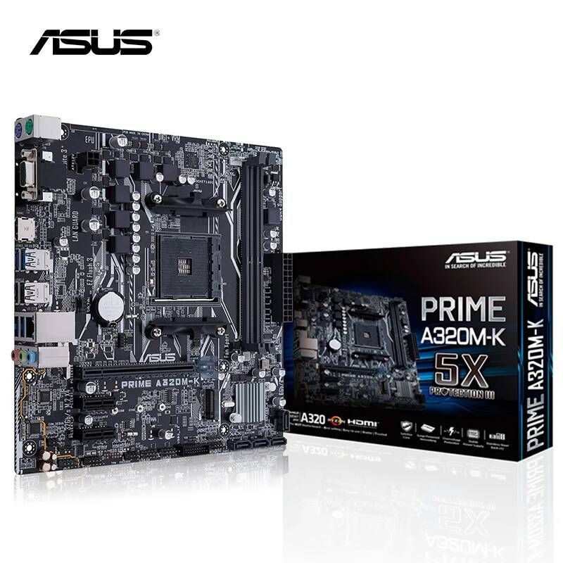 [해외] 마더보드 메인보드 ASUS PRIME A320M K AMD A320 DDR4 3200MHz 32 기가바이트/초 M.2 SATA 6 USB 3.0 지원 R3 R5 R7 R9 마더 보드 데스
