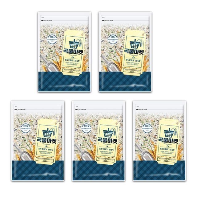 더프레시 곡물마켓 귀리렌틸혼합17곡 500g x 5
