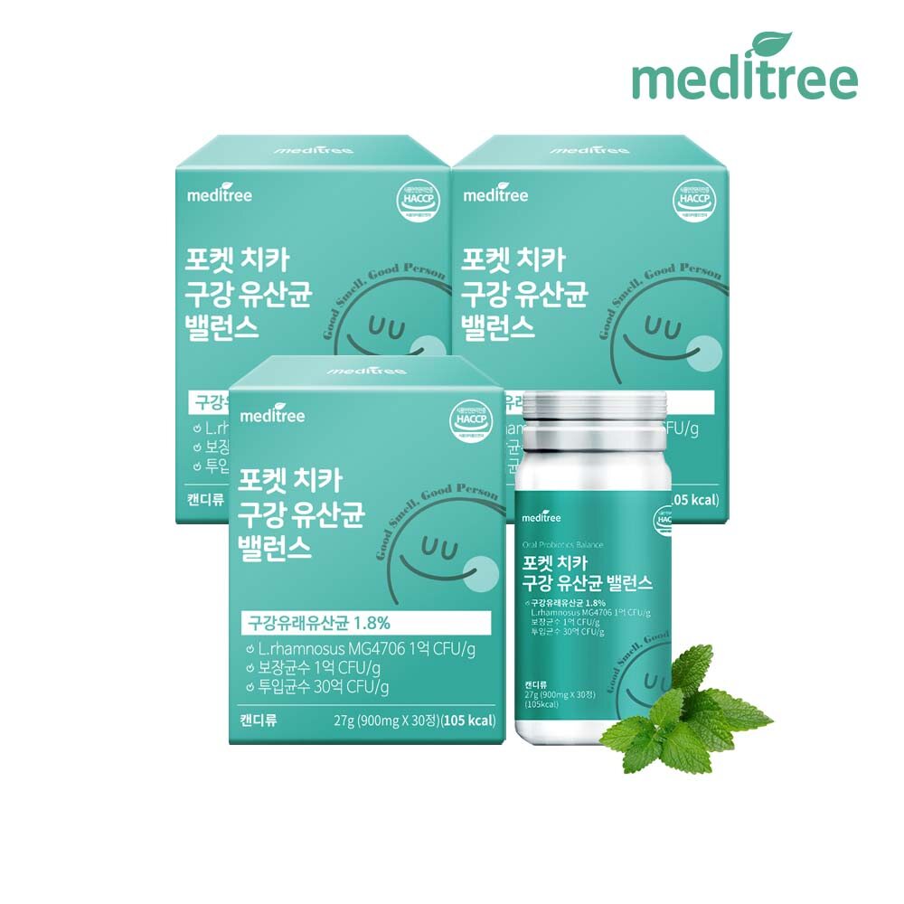 메디트리 포켓 치카 구강 유산균 밸런스 3박스 입 속 냄새 제거 추천 유익...