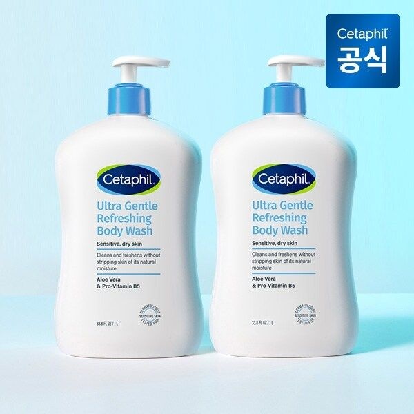 세타필 약산성 대용량 바디워시 리프레싱(산뜻한향) 1L 2개