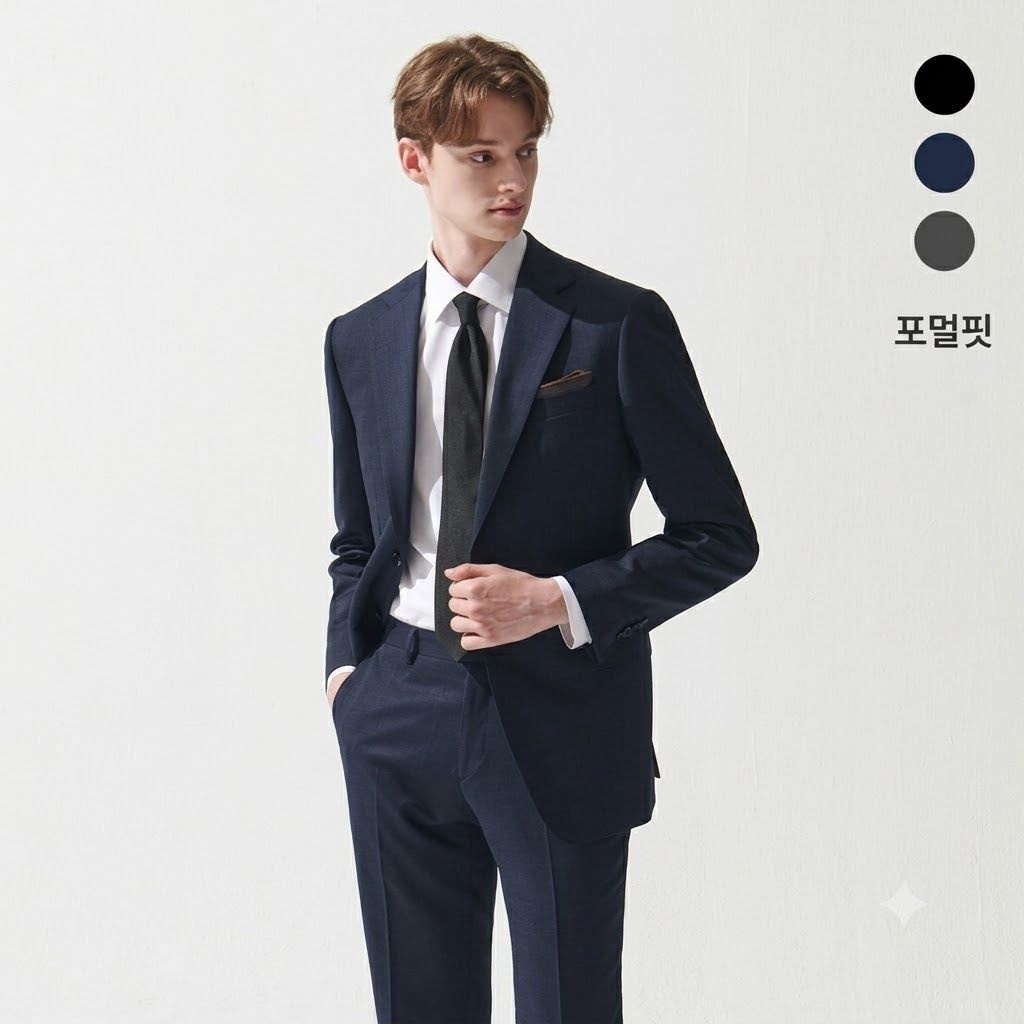 맨잇슈트 남성 순모 울100 솔리드 포멀핏 경조사 면접 3계절 고급 정장 택1