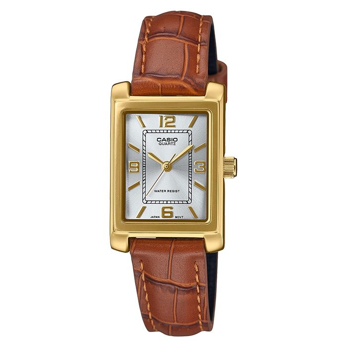 CASIO 카시오 LTP-1234GLL-7A 여성 브라운가죽시계