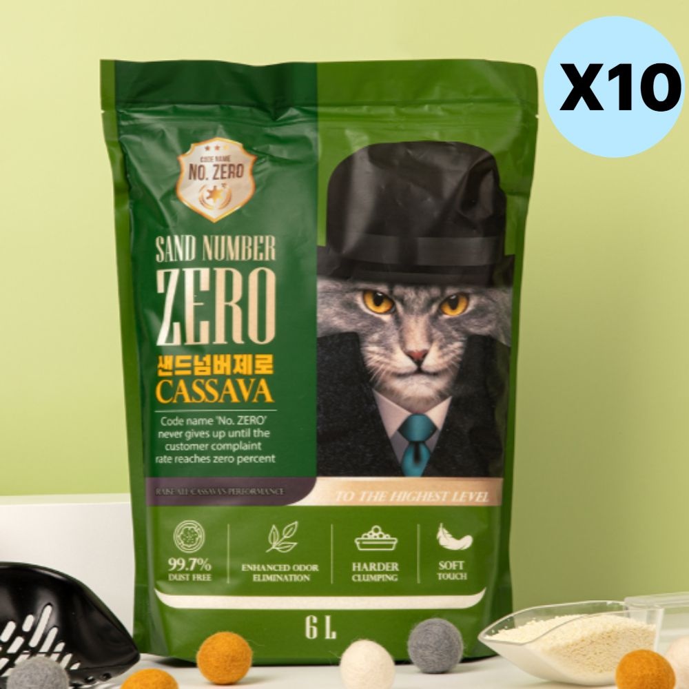레옹펫 고양이 캣 반려묘 화장실 카사바 모래 6L X10