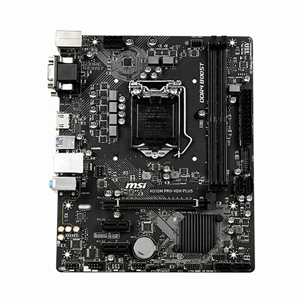 MSI H310M PRO-VDH PLUS ATX 1151v2 소켓 8세대 9세대 메인보드 백패널 포함