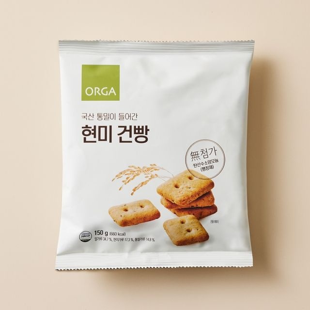 [롯데백화점] 올가홀푸드 [ORGA] 현미 건빵 (150g)X3EA