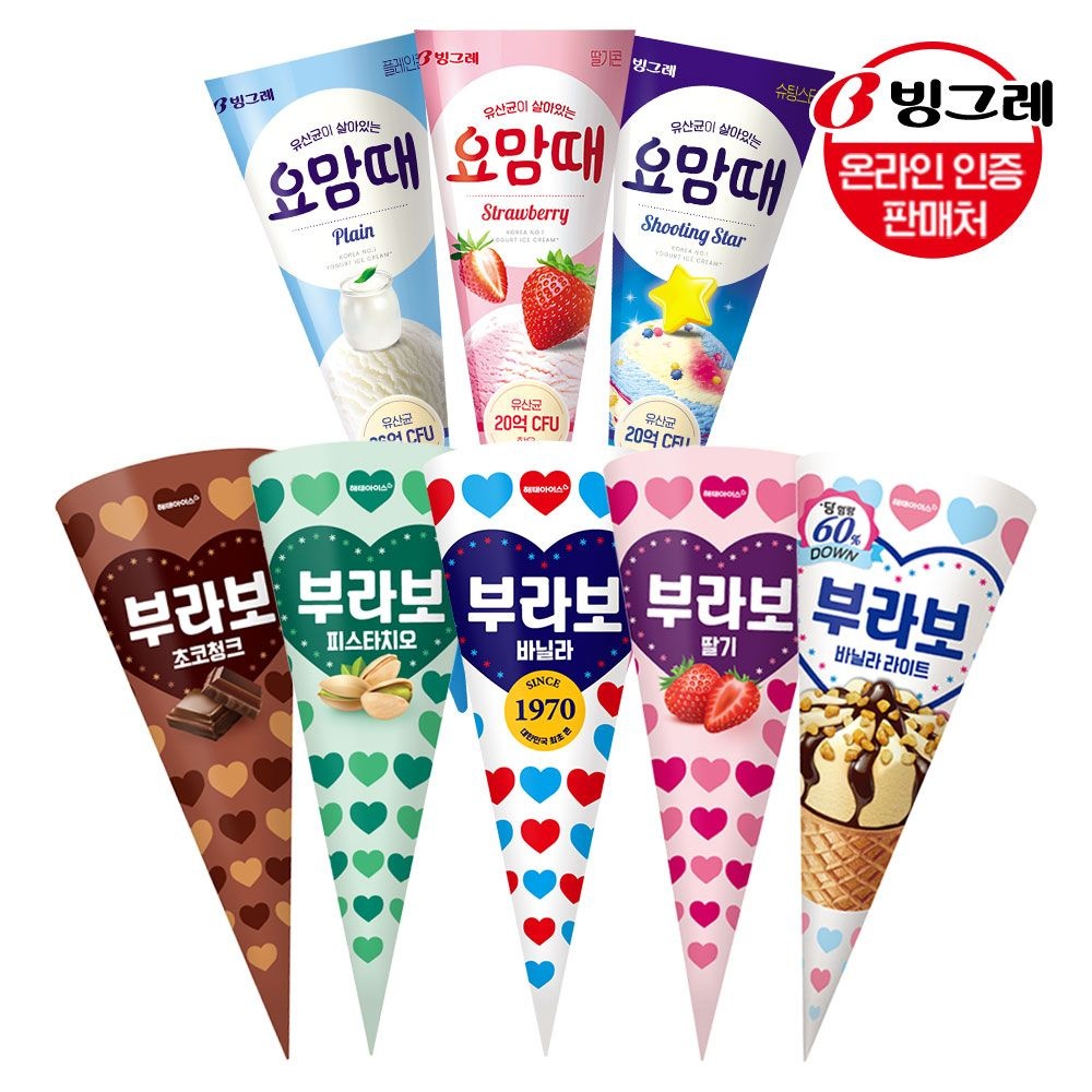 [롯데온]빙그레 요맘때콘부라보콘 10+20개 골라담기(28,960원/무료)