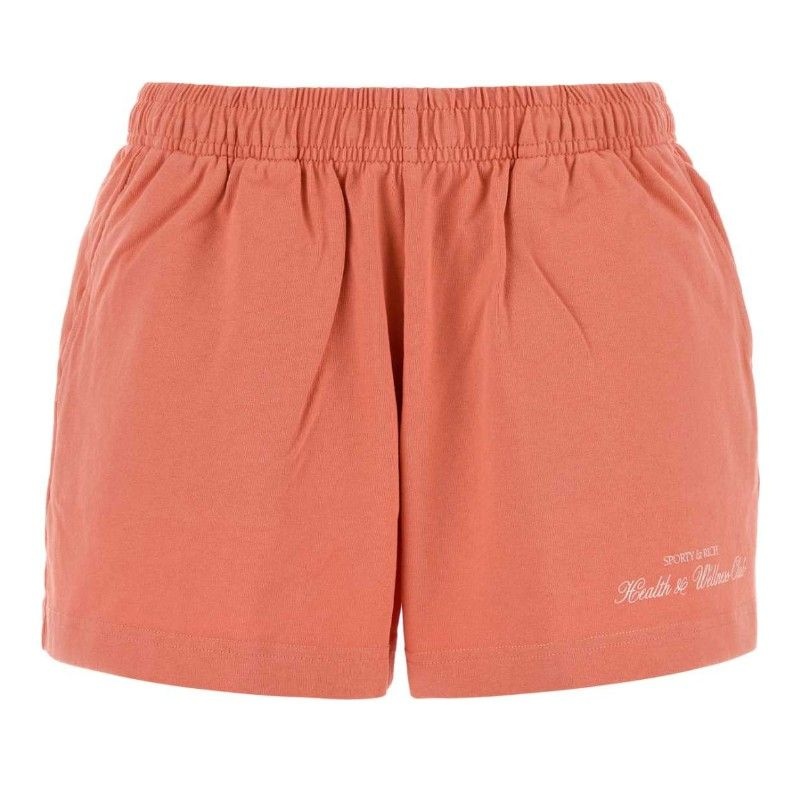 스포티앤리치 로고 루시 코튼 쇼츠 SH075712234PI22 FLAMINGO