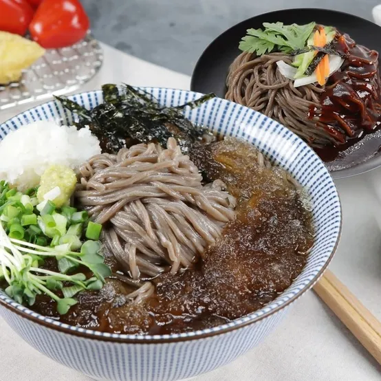 생메밀면 12인분 메밀장국 비빔소스 세트