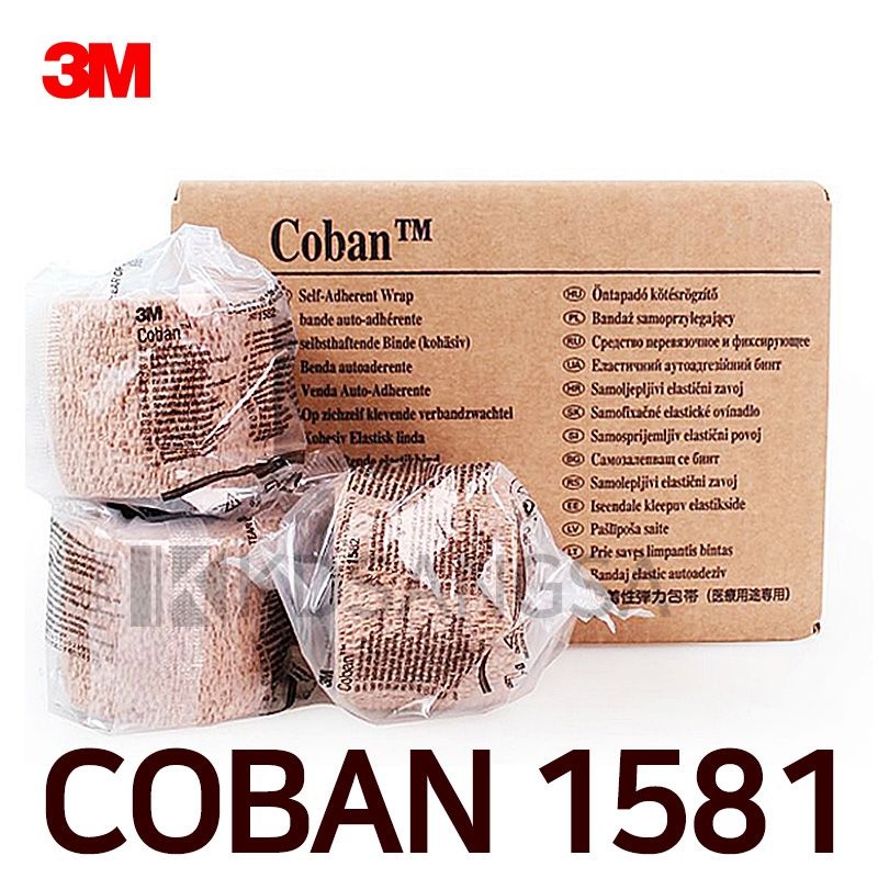 3M 코반 1581 자가점착붕대 1인치 30롤 자가접착붕대