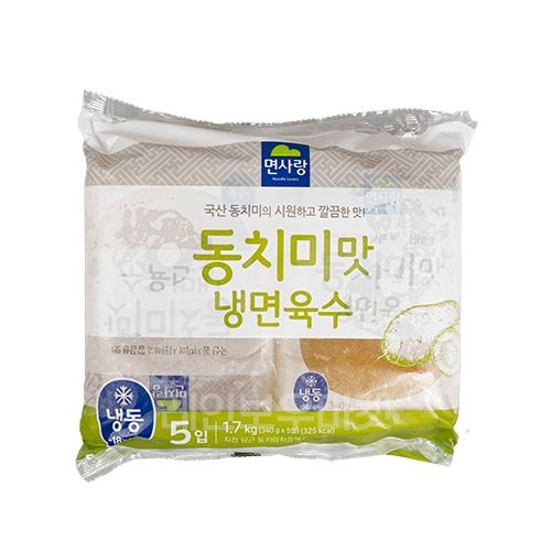 [롯데백화점]  면사랑 동치미맛 냉면육수 1.7kg (340g x 5개입) 냉동
