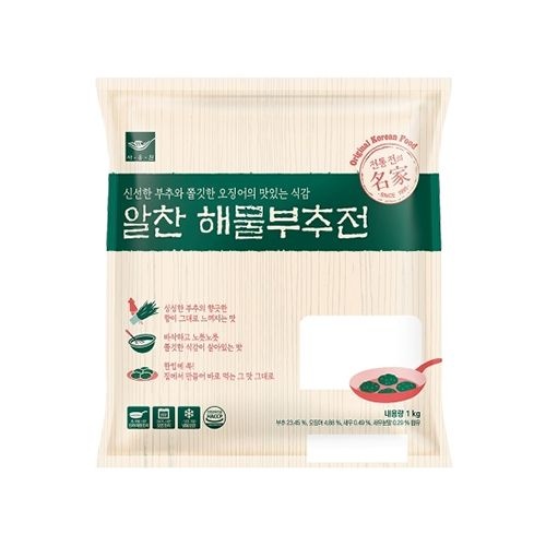 [롯데백화점]  사옹원 알찬 해물부추전 1kg 냉동