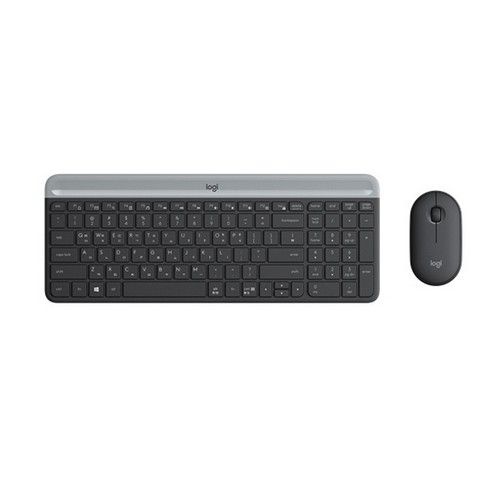 LOGITECH 오피스디포 무선 미니콤보세트 MK470 시크블랙 로지텍