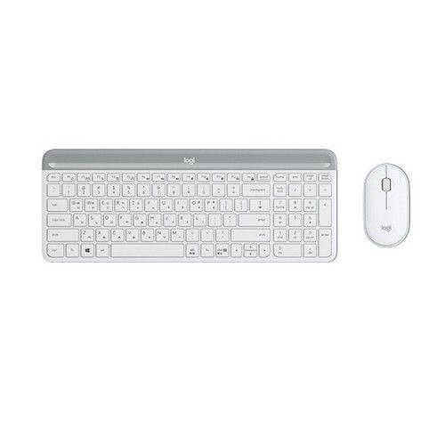 LOGITECH 오피스디포 무선 미니콤보세트 MK470 퓨어화이트 로지텍