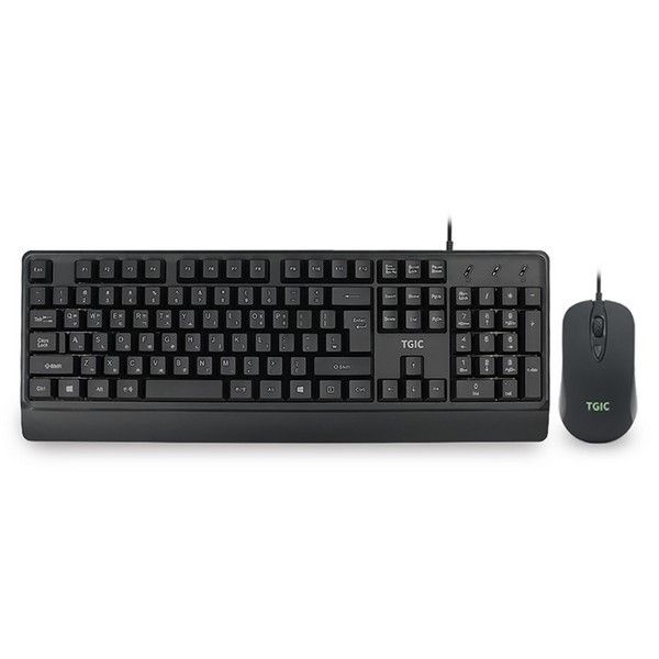[오늘출발] 오피스디포 유선 키보드 마우스 세트 TGC-MK4000 블랙 TGIC