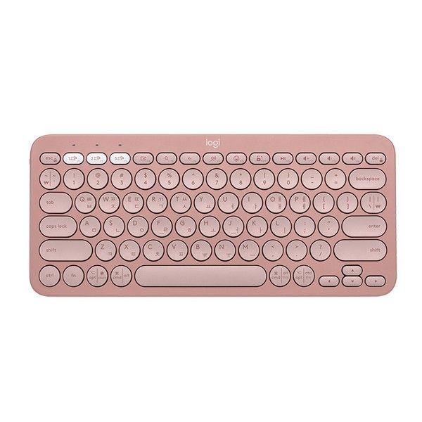 LOGITECH 오피스디포 미니 블루투스 키보드 K380S 핑크 Logitech