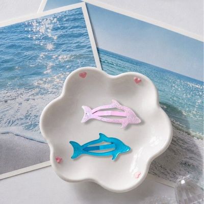 ヘアピンカチカチピンイルカクジラベルギー海デザインポイントヘアピンファッションアクセサリーカチカチピン