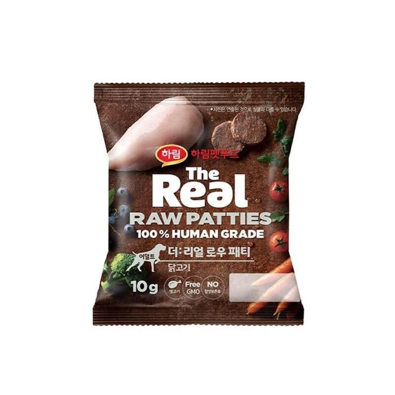 더리얼 로우 패티 닭고기 어덜트 10g