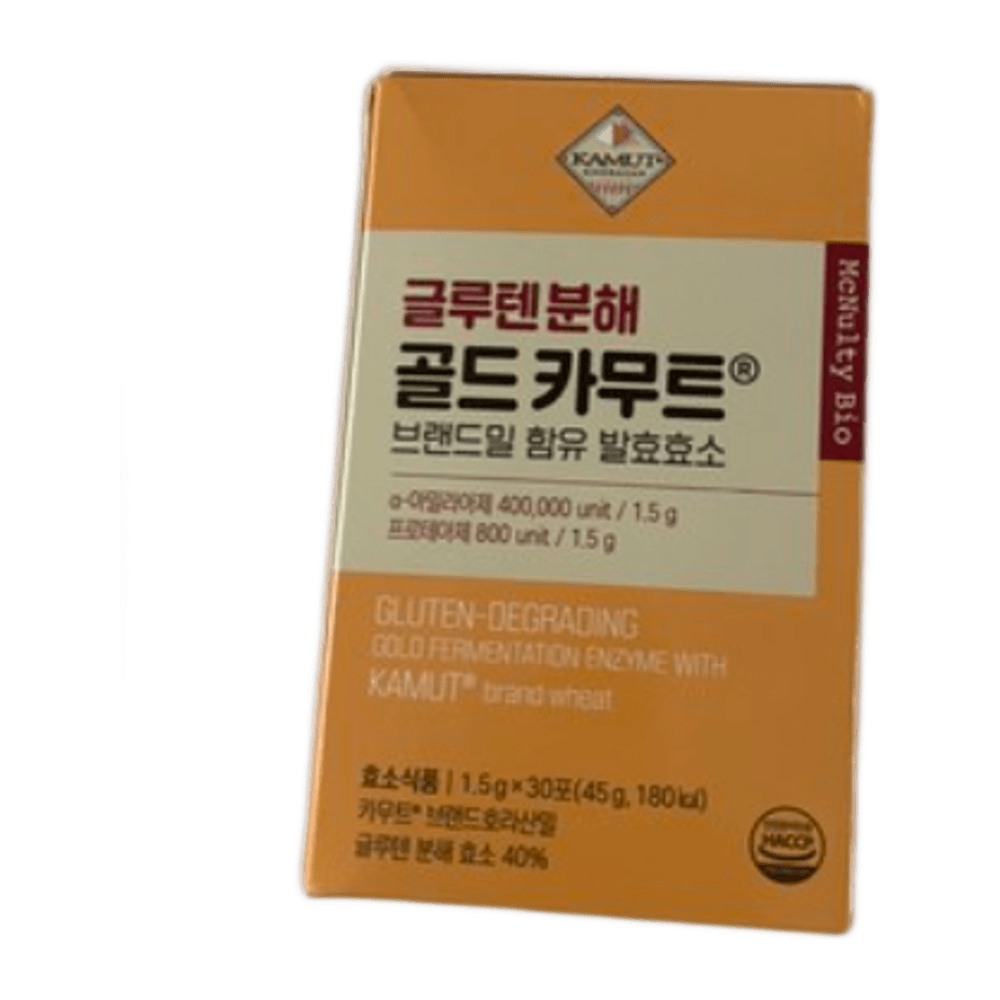 맥널티바이오 글루텐 분해 골드 카무트 브랜드밀 함유 발효효소 30p 45g 1개