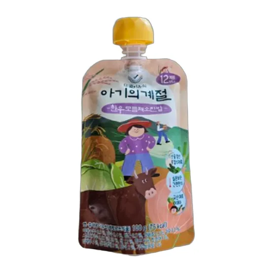 에코맘의산골이유식 아기의계절 완료기 한우모듬채소진밥 100g 6개