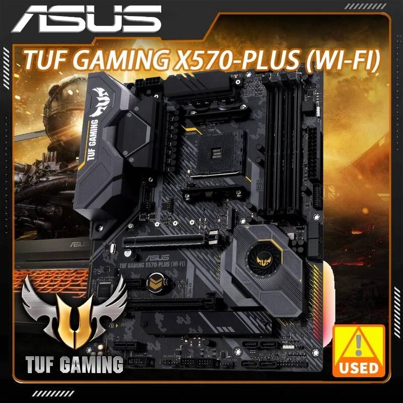 UnKnown [해외] 마더보드 메인보드 ASUS TUF 게이밍 X570-PLUS (와이파이) AM4 DDR4 지원 키트 Ryzen 5 5600g AMD x570 128GB M.2 PCI-E 4.0 HDMI 디스플
