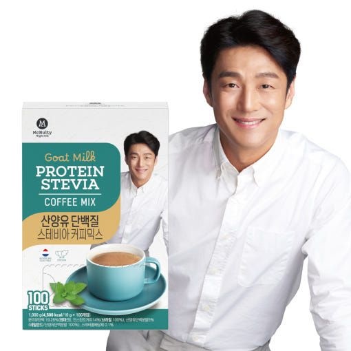 [온누리7%혜택][맥널티] 산양유 단백질 당제로 스테비아 커피믹스 100개입