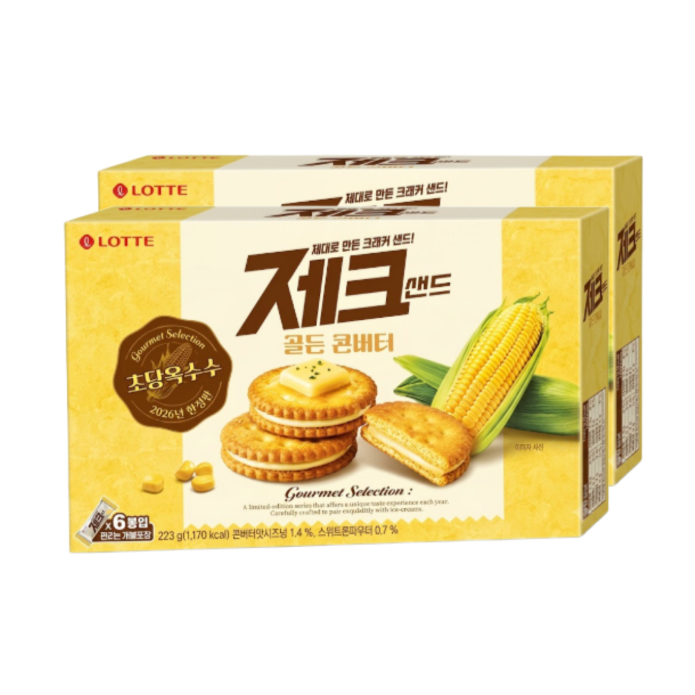 롯데리아 롯데 제크샌드 골든 콘버터 223g x 2개