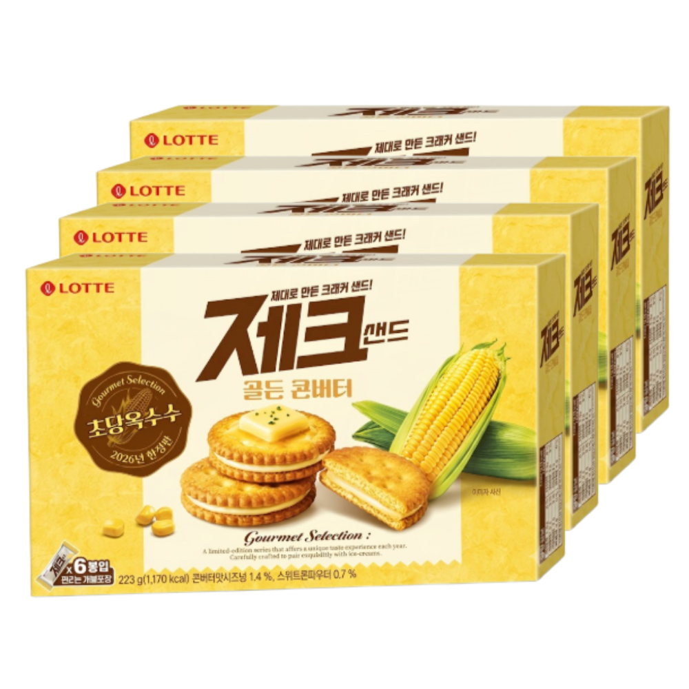 롯데리아 롯데웰푸드 제크샌드 골든 콘버터 223g x 4개