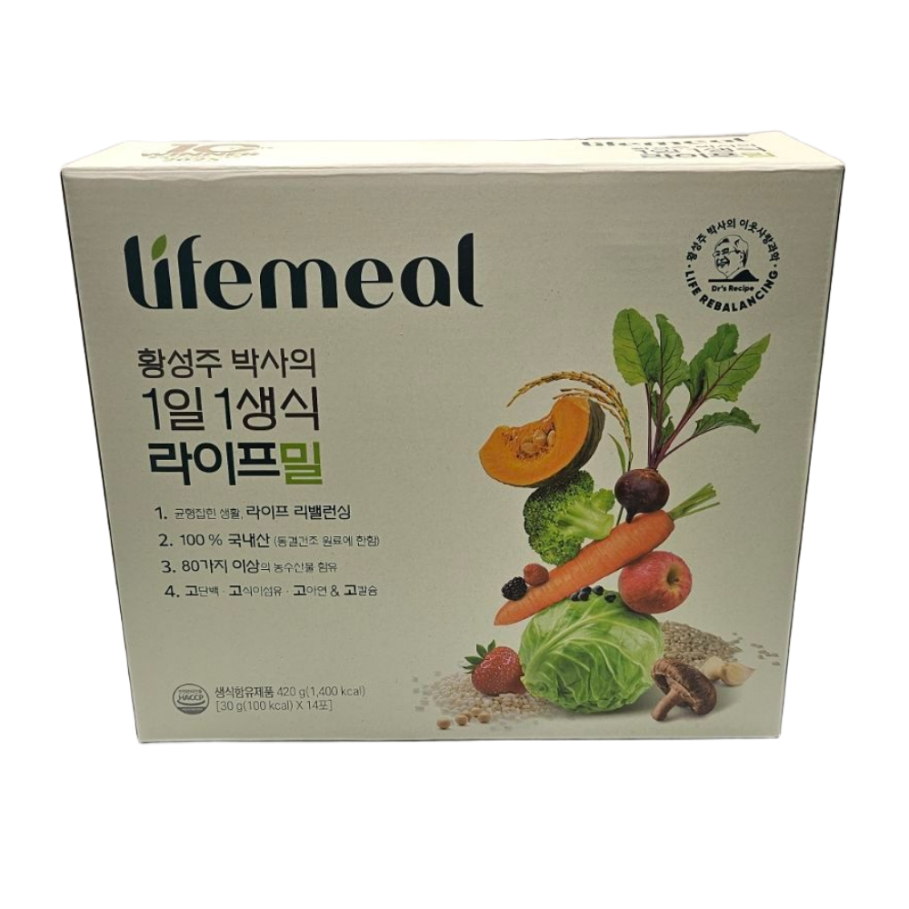 [오늘출발] 이롬 황성주 생식 라이프밀 1일 1생식 아침간편식 30g x 14포, 1개 / N