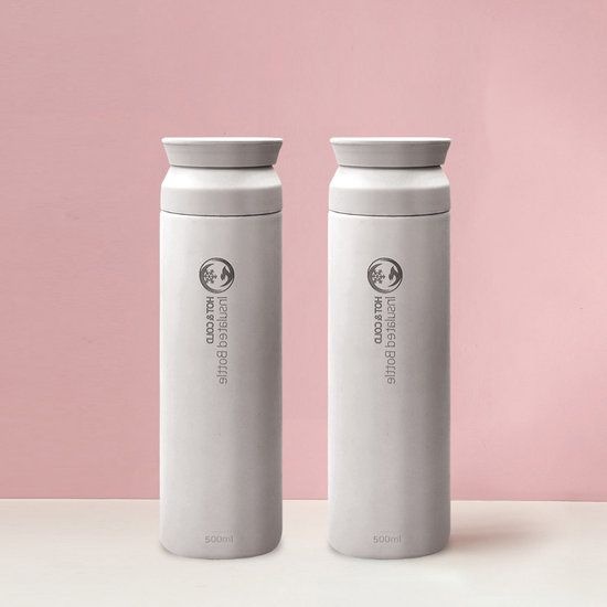 데일리 보온보냉 스텐 보틀 텀블러 500ml (화이트) 2P 307037