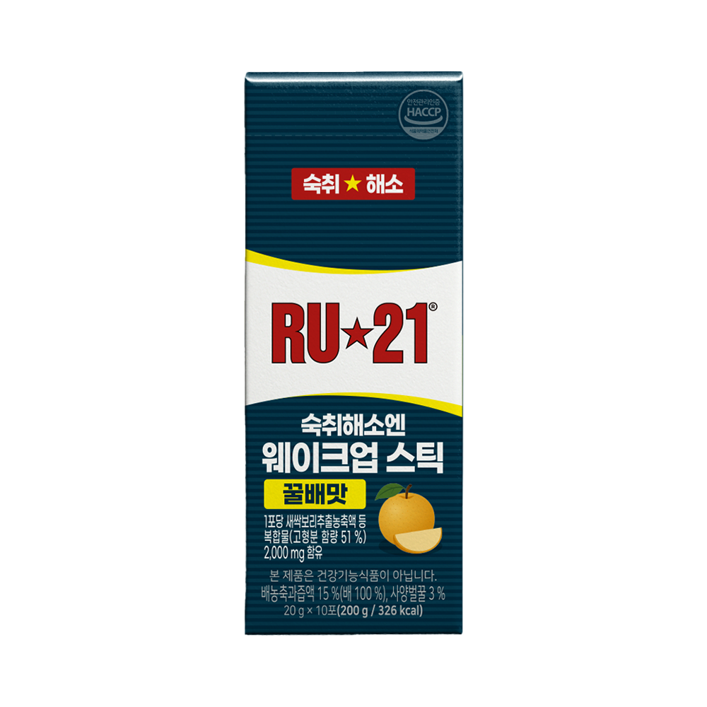 RU21 알유21 웨이크업 스틱 10포입 4종 택 1 (망고/복숭아/꿀배/사과)