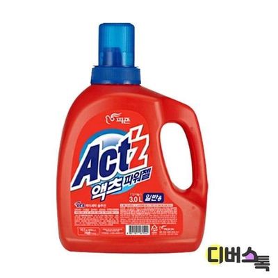 피죤 액츠파워젤 일반용 드럼용 3L 고농축 빨래 세탁세제