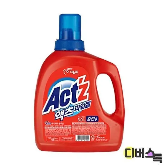 피죤 액츠파워젤 일반용 드럼용 3L 고농축 빨래 세탁세제
