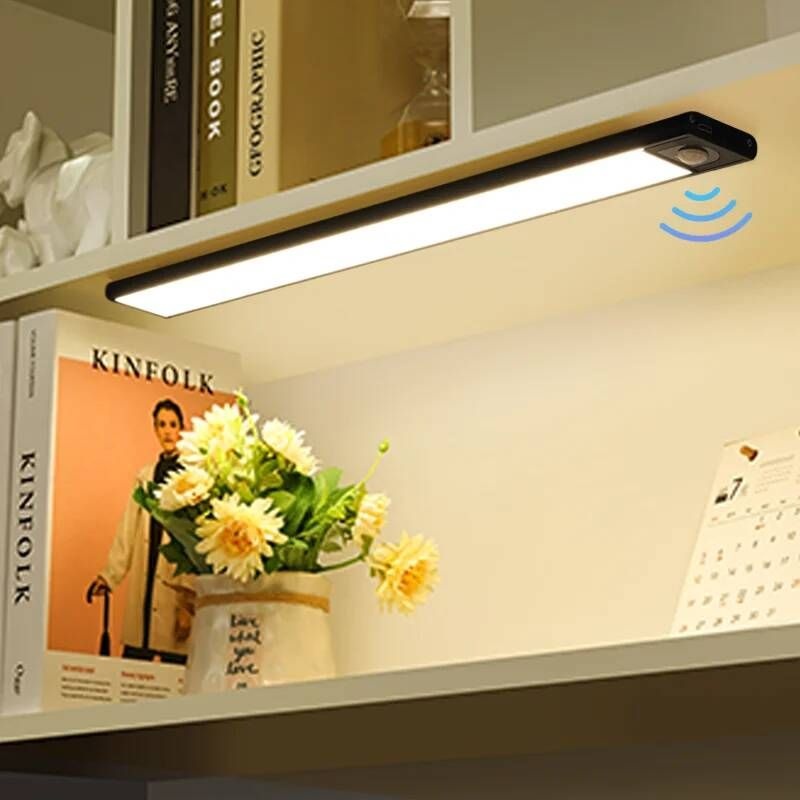 [해외] 오로라 네온사인 조명 우주인 무드등 20cm 40cm 울트라 얇은 USB LED 캐비닛 3 모드 PIR 모션 센서 led 충전식 블랙 알루