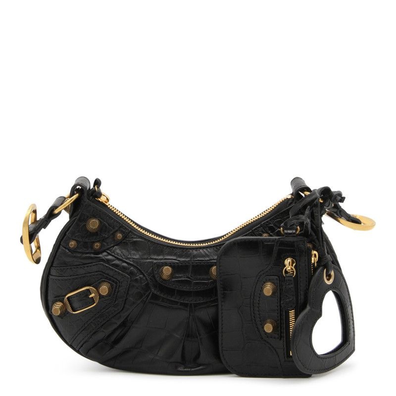 발렌시아가 25FW Balenciaga 블랙 레더 Le Cagole XS 숄더 백 67130923EBM1000