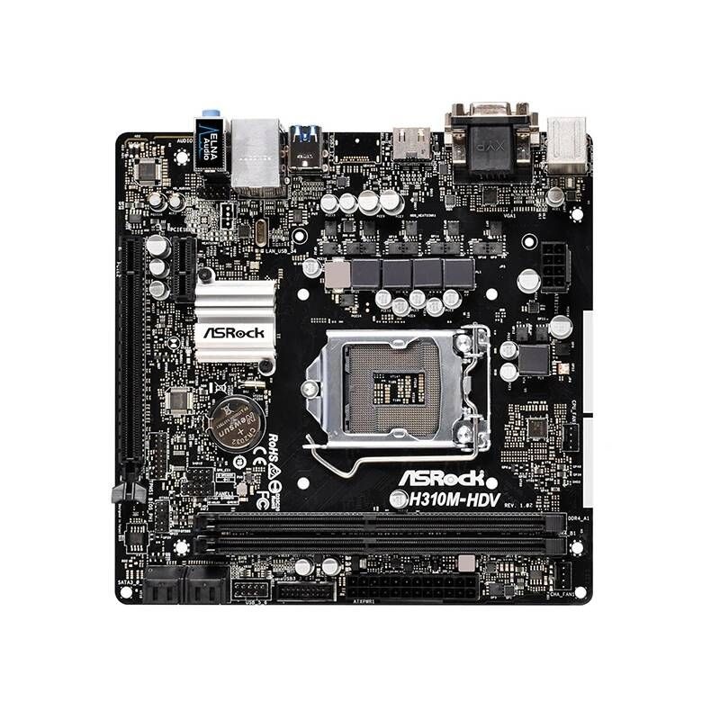 UnKnown [해외] 마더보드 메인보드 H310CM-HDV 또는 H310M-HDV mATX 인텔 H310 DDR4 2666MHz USB 3.1 Ge 사용 32G 더블 채널 지원 8 9 gen 1151 CPU 마더